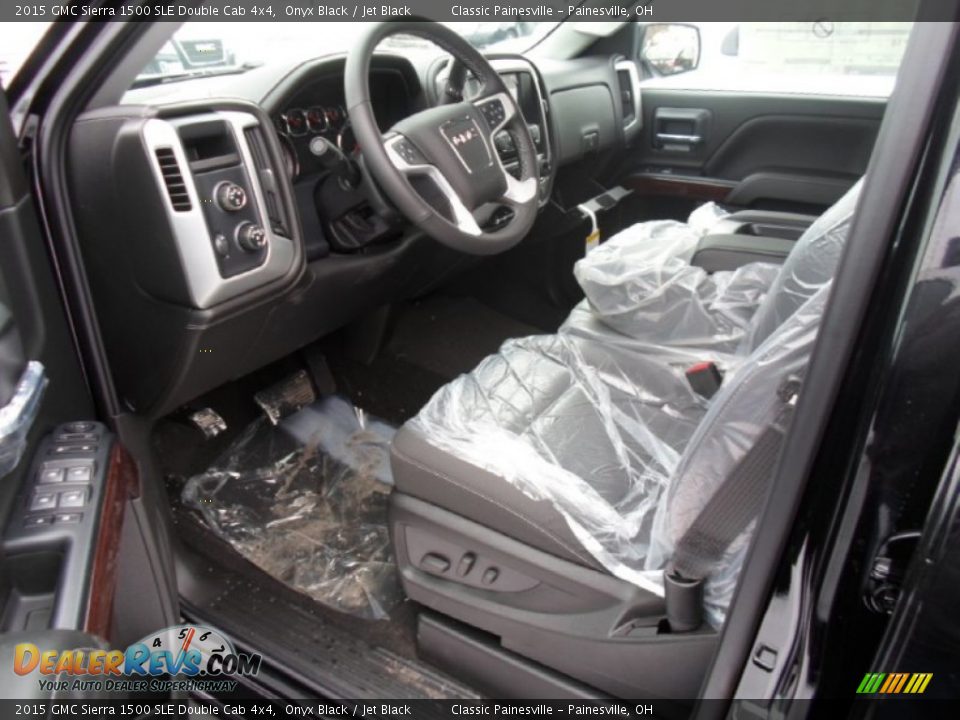 2015 GMC Sierra 1500 SLE Double Cab 4x4 Onyx Black / Jet Black Photo #4