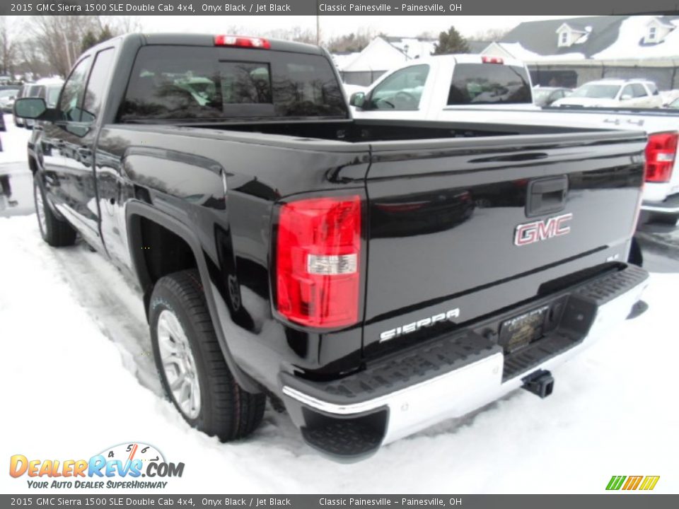 2015 GMC Sierra 1500 SLE Double Cab 4x4 Onyx Black / Jet Black Photo #6