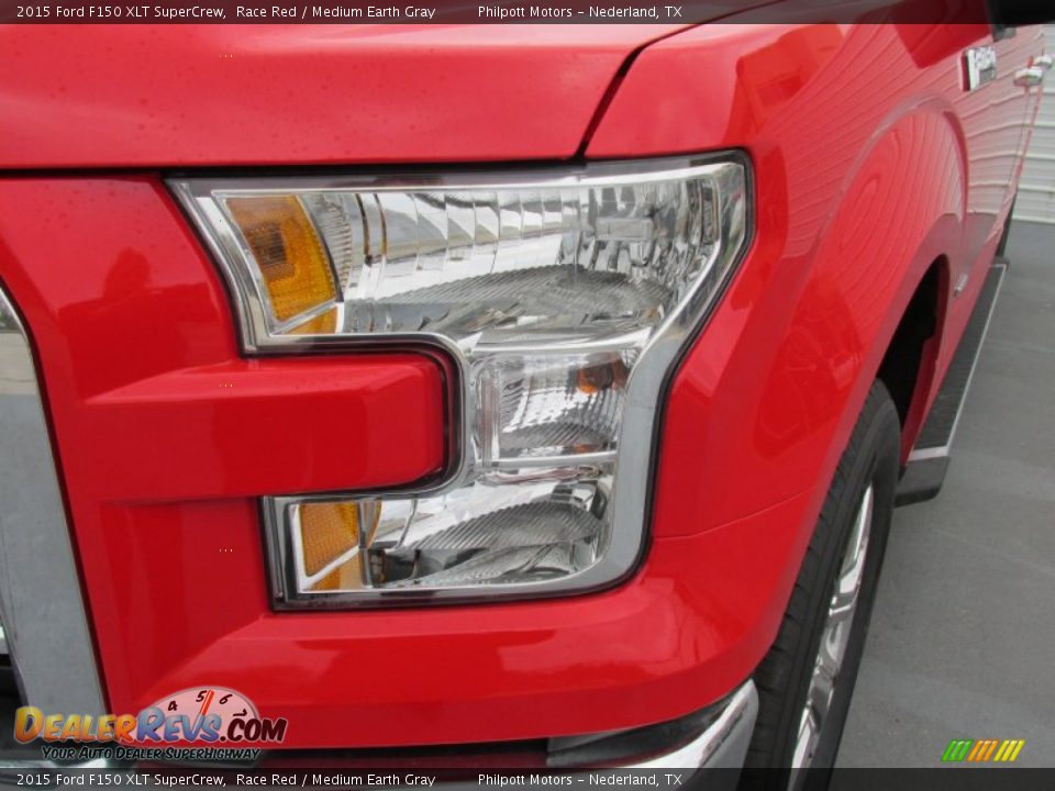 2015 Ford F150 XLT SuperCrew Race Red / Medium Earth Gray Photo #9