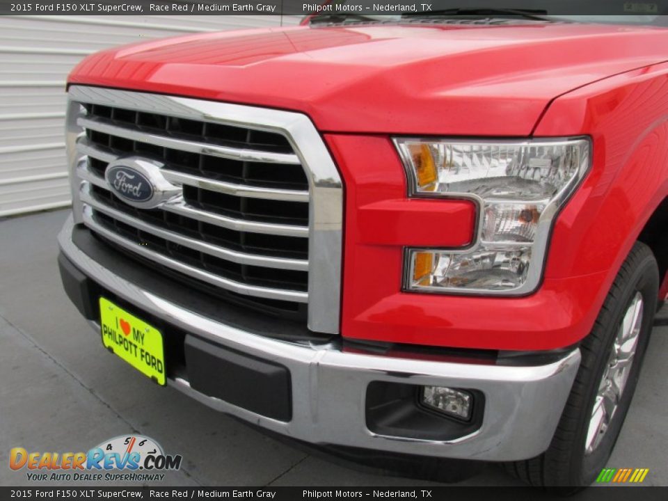 2015 Ford F150 XLT SuperCrew Race Red / Medium Earth Gray Photo #10