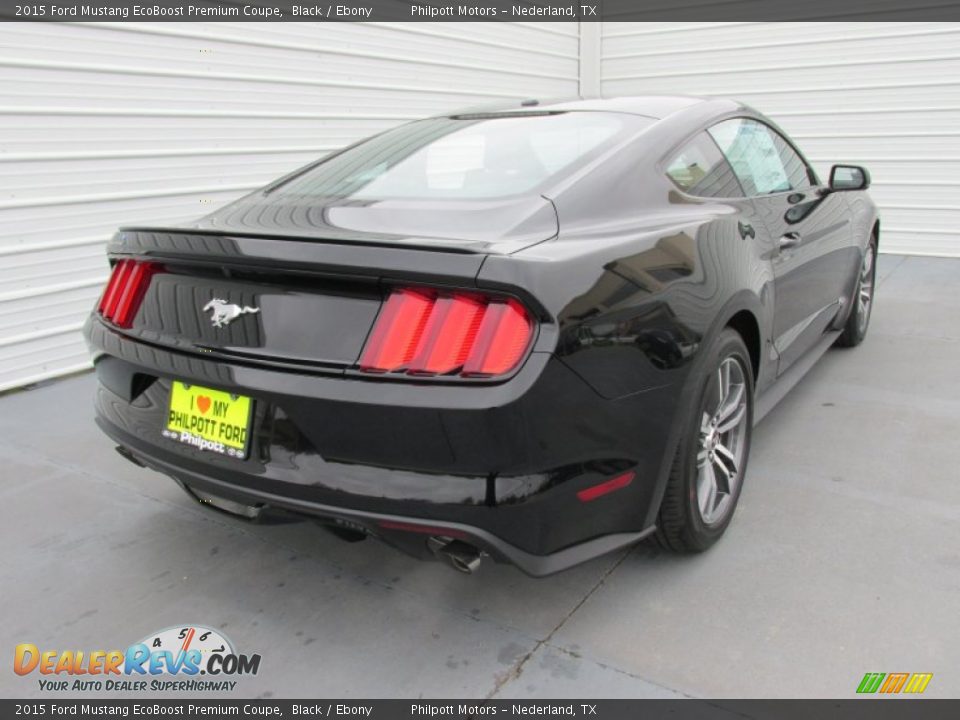 2015 Ford Mustang EcoBoost Premium Coupe Black / Ebony Photo #4