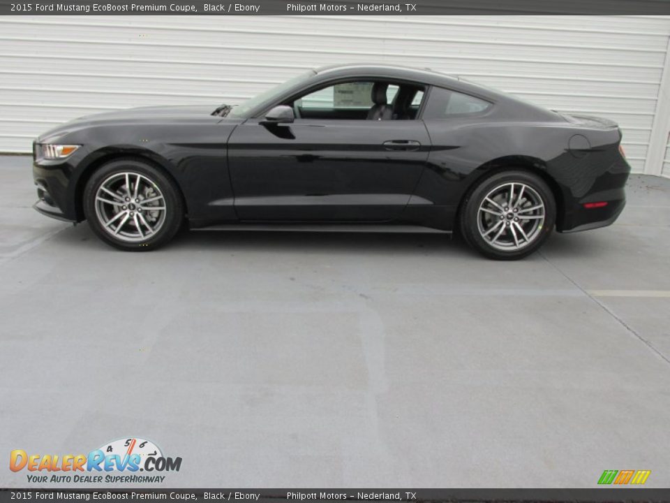 2015 Ford Mustang EcoBoost Premium Coupe Black / Ebony Photo #6