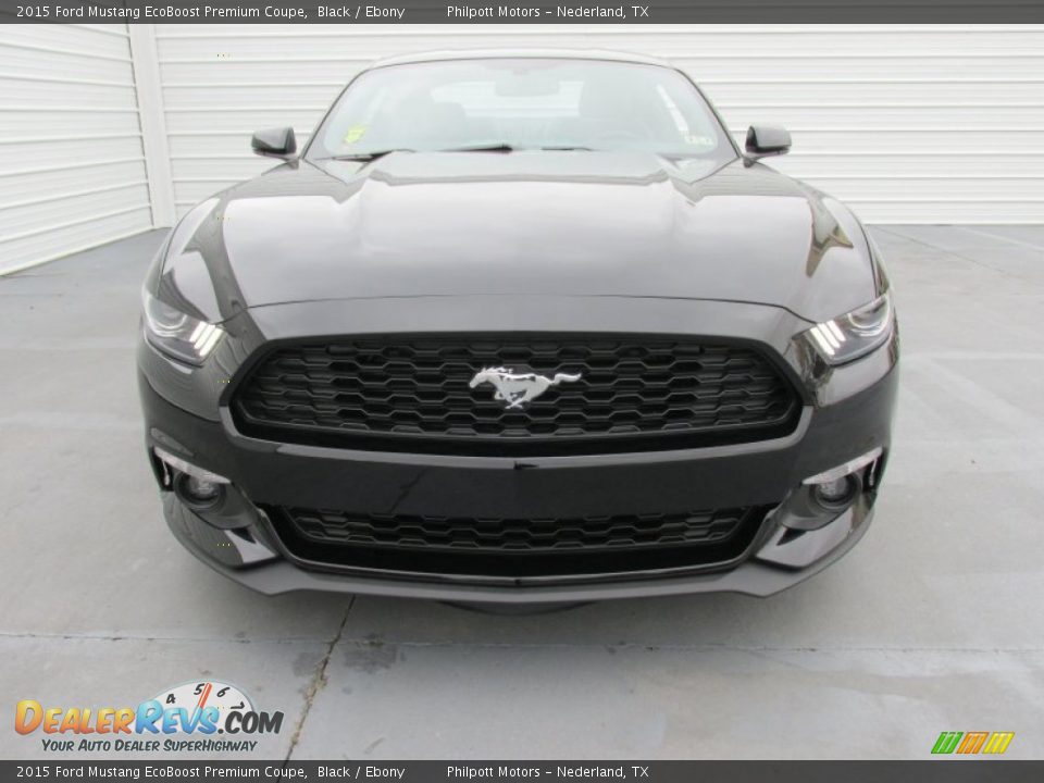 Black 2015 Ford Mustang EcoBoost Premium Coupe Photo #8