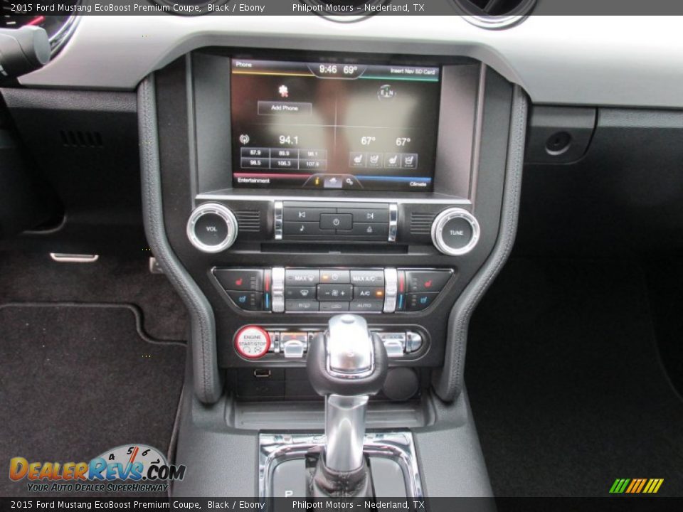 Controls of 2015 Ford Mustang EcoBoost Premium Coupe Photo #22