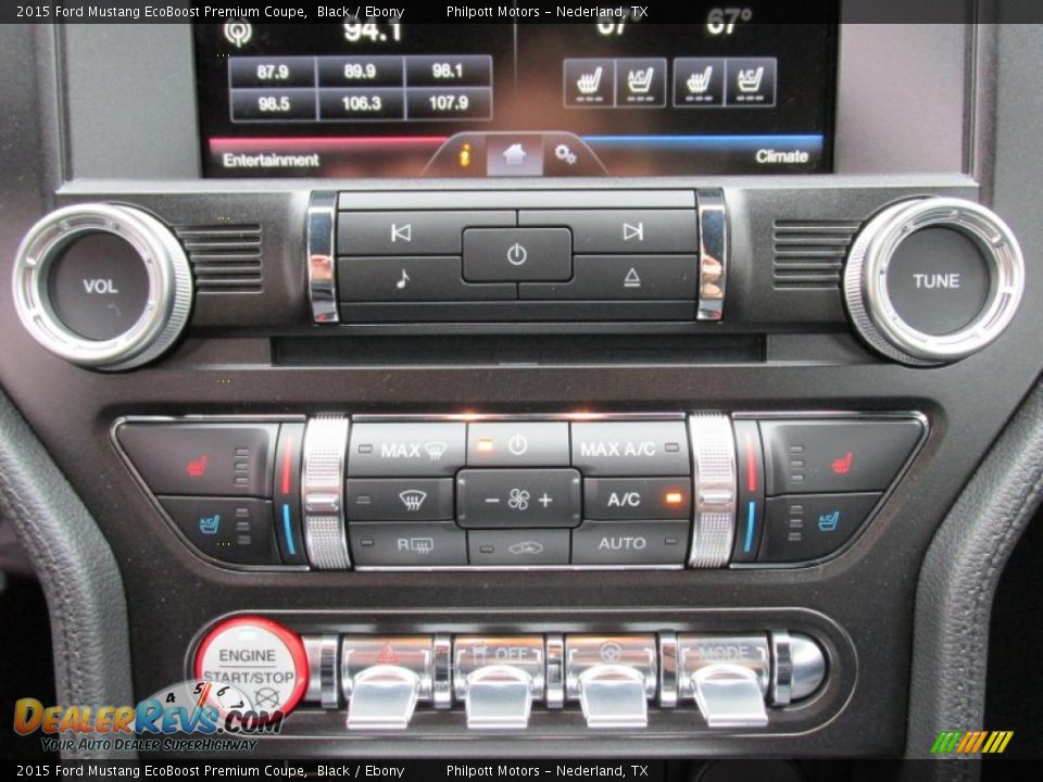 Controls of 2015 Ford Mustang EcoBoost Premium Coupe Photo #24