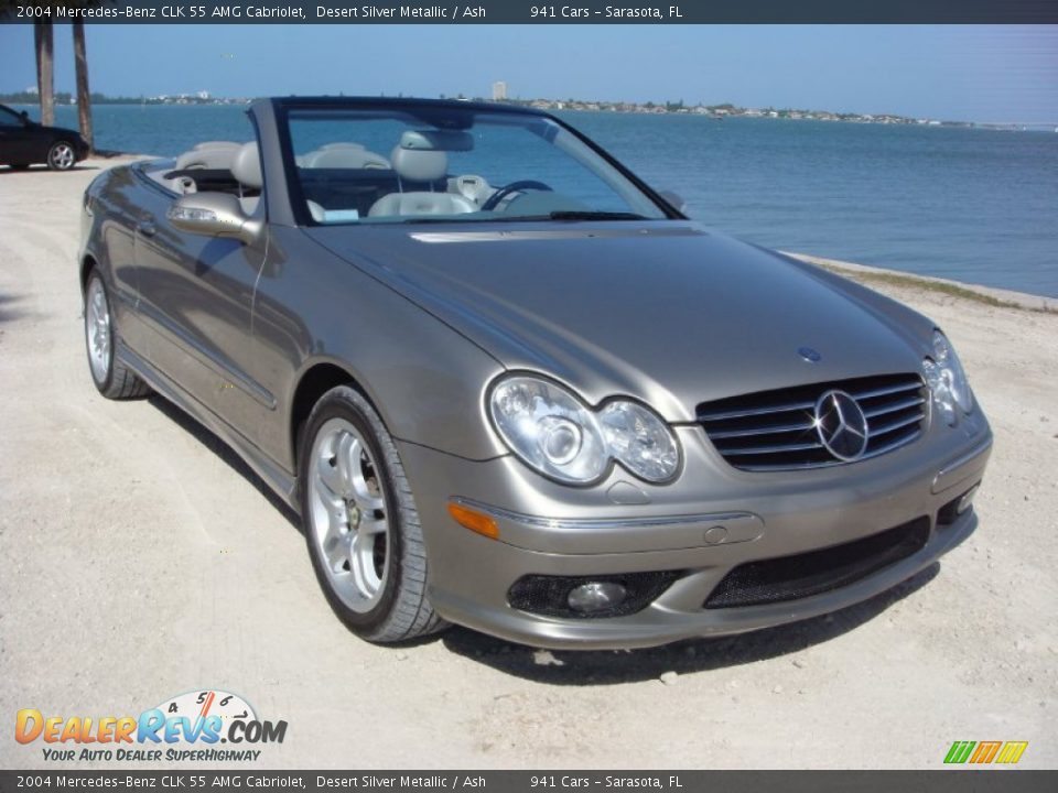 Front 3/4 View of 2004 Mercedes-Benz CLK 55 AMG Cabriolet Photo #1