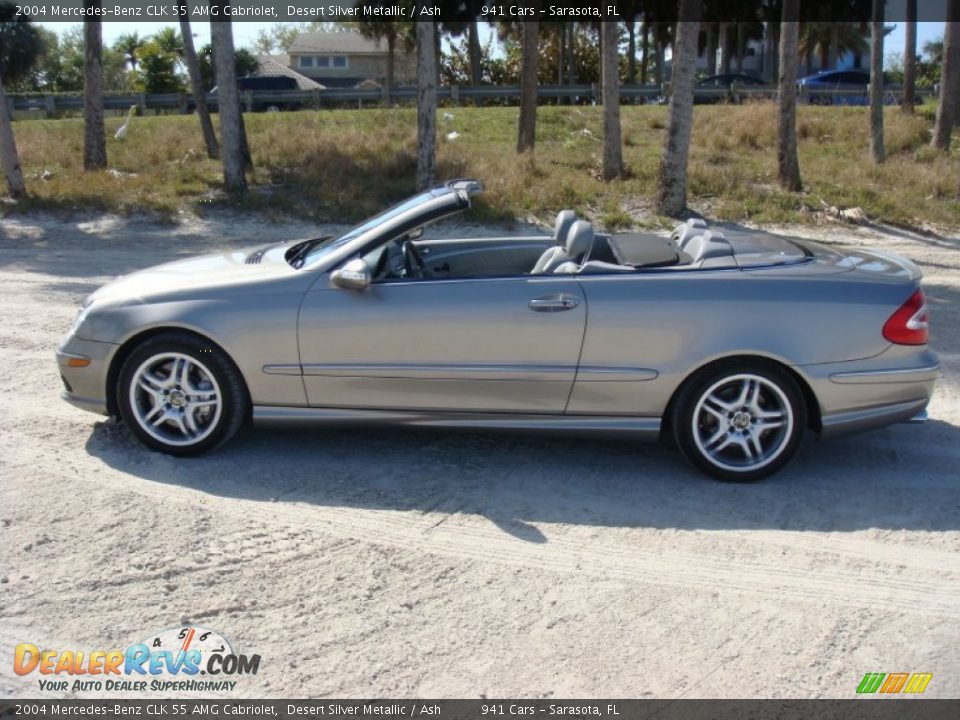 2004 Mercedes-Benz CLK 55 AMG Cabriolet Desert Silver Metallic / Ash Photo #4