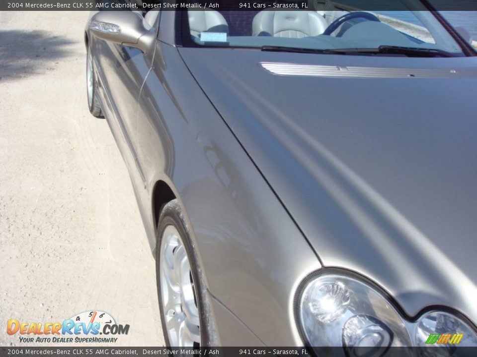 2004 Mercedes-Benz CLK 55 AMG Cabriolet Desert Silver Metallic / Ash Photo #9