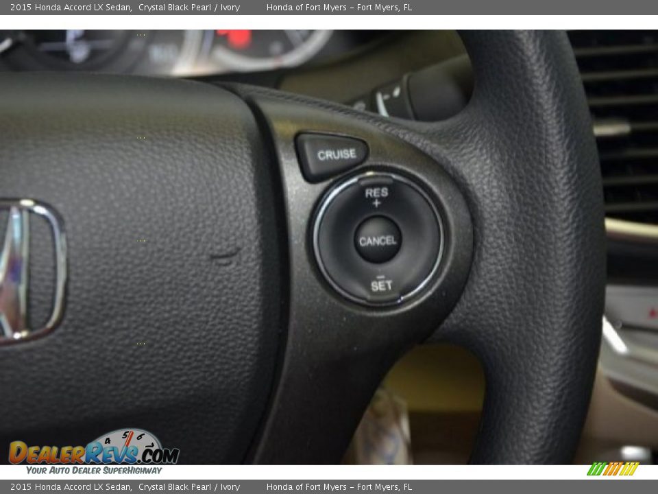 2015 Honda Accord LX Sedan Crystal Black Pearl / Ivory Photo #20