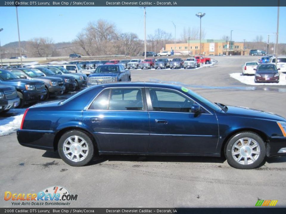 2008 Cadillac DTS Luxury Blue Chip / Shale/Cocoa Photo #3