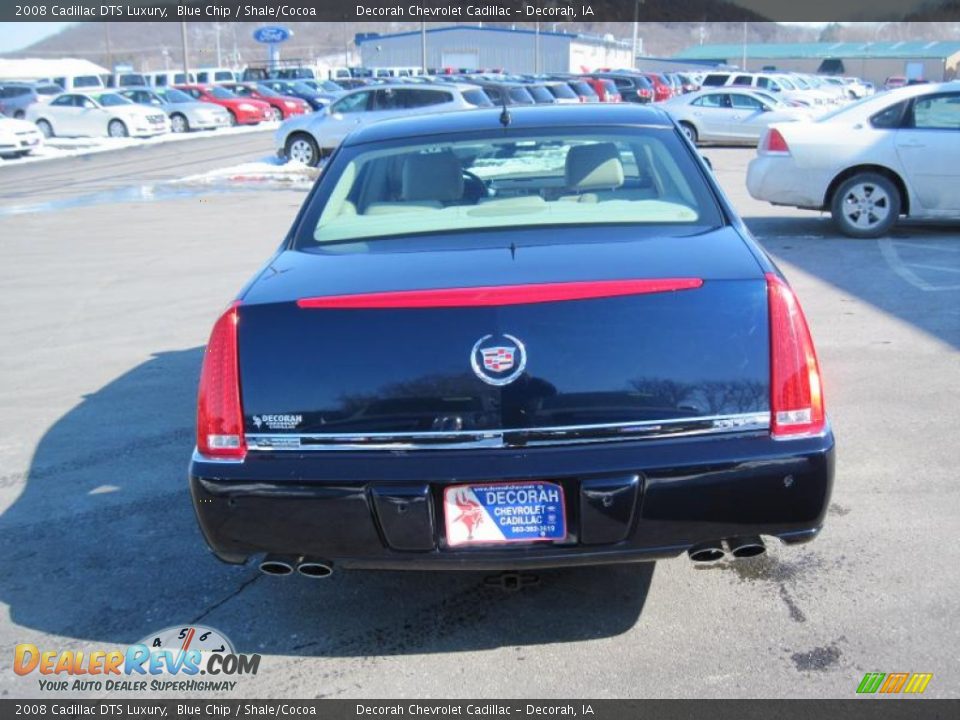 2008 Cadillac DTS Luxury Blue Chip / Shale/Cocoa Photo #4
