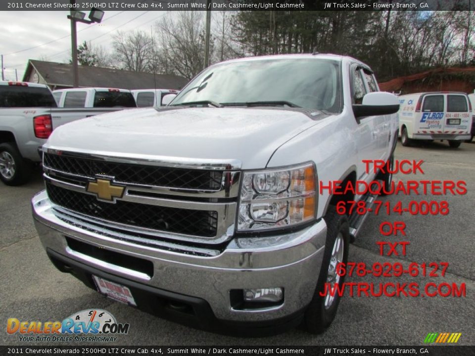 2011 Chevrolet Silverado 2500HD LTZ Crew Cab 4x4 Summit White / Dark Cashmere/Light Cashmere Photo #1