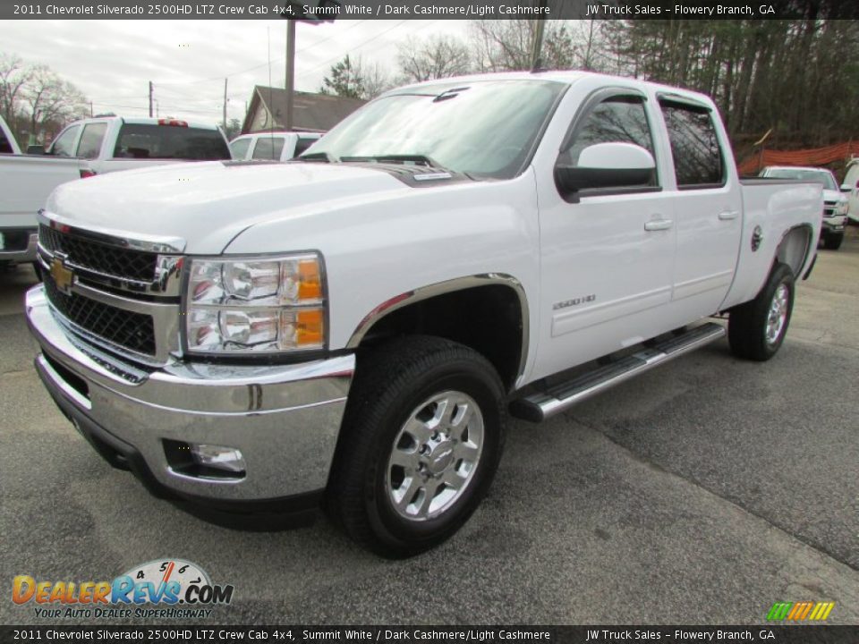 2011 Chevrolet Silverado 2500HD LTZ Crew Cab 4x4 Summit White / Dark Cashmere/Light Cashmere Photo #2