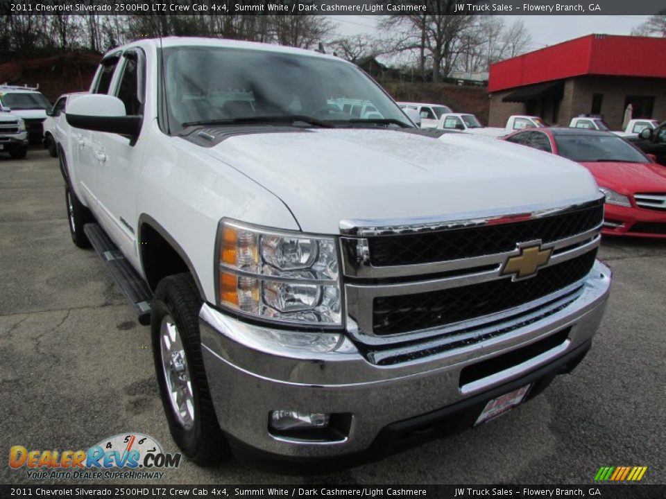 2011 Chevrolet Silverado 2500HD LTZ Crew Cab 4x4 Summit White / Dark Cashmere/Light Cashmere Photo #4