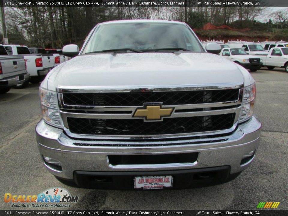 2011 Chevrolet Silverado 2500HD LTZ Crew Cab 4x4 Summit White / Dark Cashmere/Light Cashmere Photo #9
