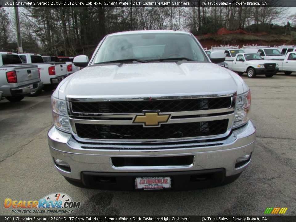 2011 Chevrolet Silverado 2500HD LTZ Crew Cab 4x4 Summit White / Dark Cashmere/Light Cashmere Photo #15