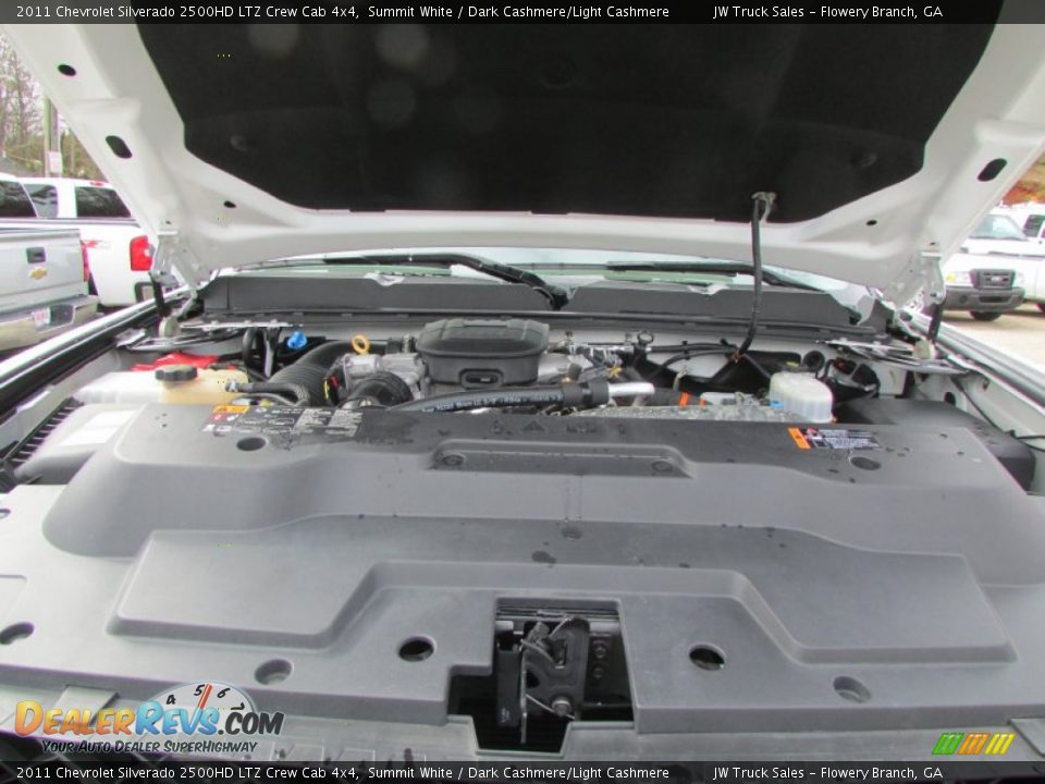 2011 Chevrolet Silverado 2500HD LTZ Crew Cab 4x4 Summit White / Dark Cashmere/Light Cashmere Photo #16