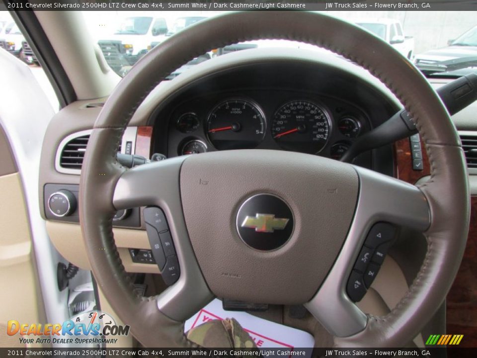 2011 Chevrolet Silverado 2500HD LTZ Crew Cab 4x4 Summit White / Dark Cashmere/Light Cashmere Photo #32