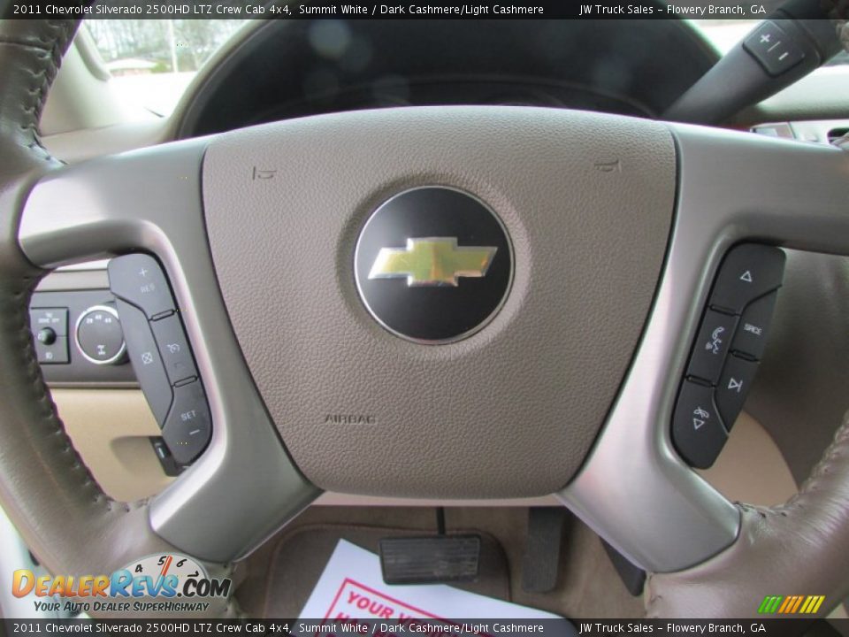 2011 Chevrolet Silverado 2500HD LTZ Crew Cab 4x4 Summit White / Dark Cashmere/Light Cashmere Photo #35