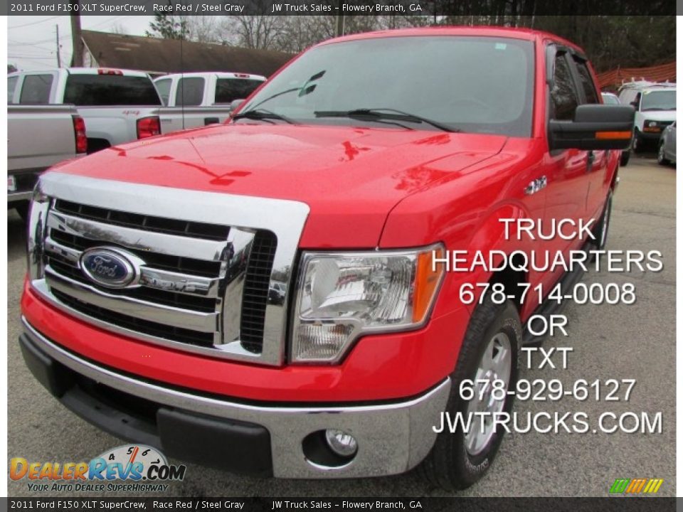 2011 Ford F150 XLT SuperCrew Race Red / Steel Gray Photo #1