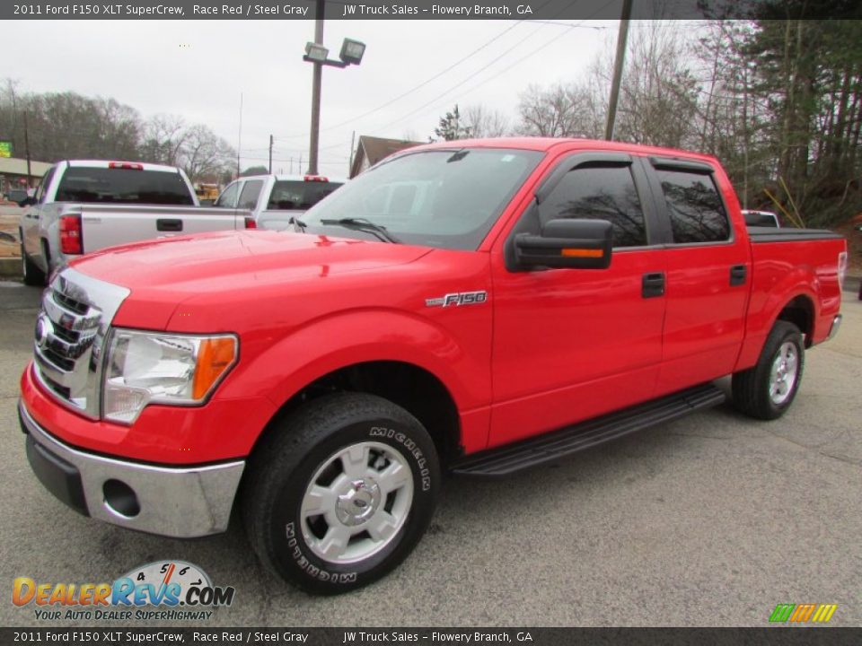 2011 Ford F150 XLT SuperCrew Race Red / Steel Gray Photo #2