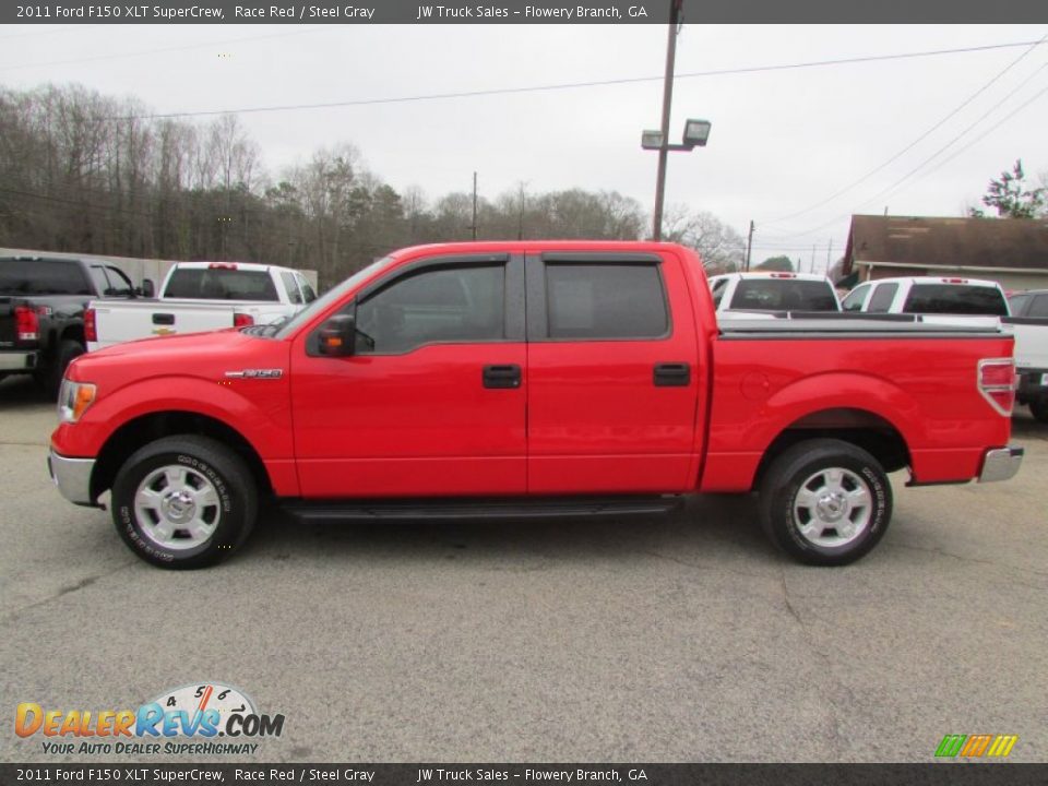 2011 Ford F150 XLT SuperCrew Race Red / Steel Gray Photo #3