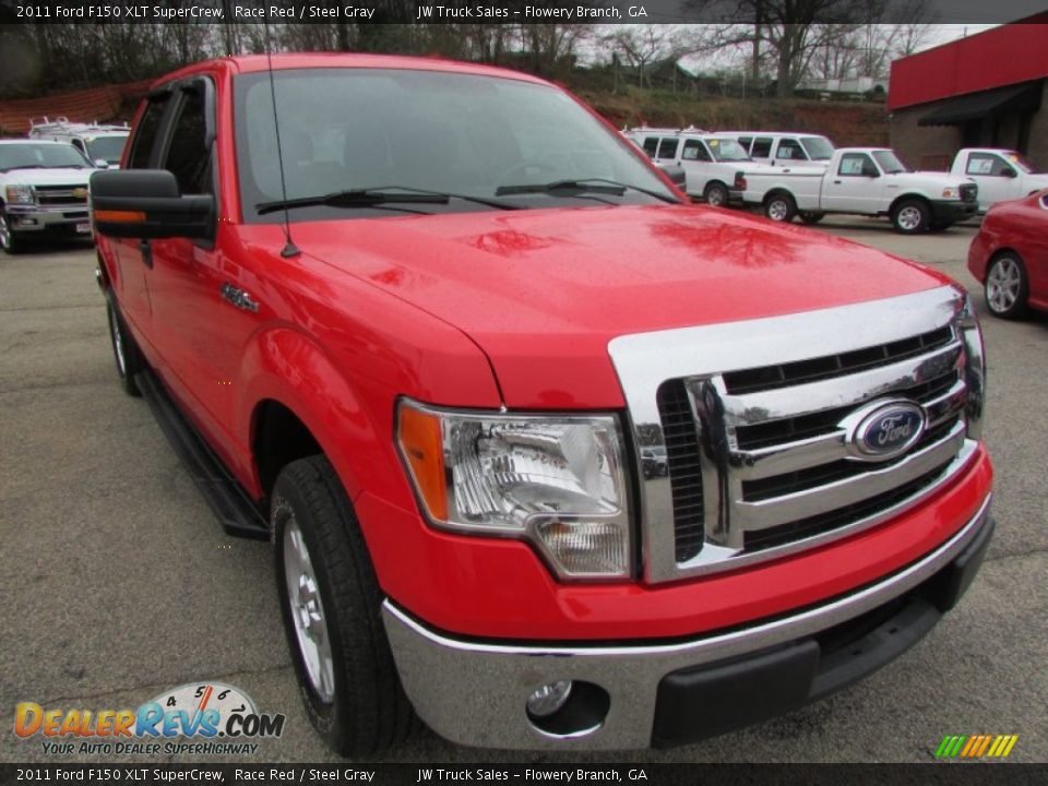 2011 Ford F150 XLT SuperCrew Race Red / Steel Gray Photo #5