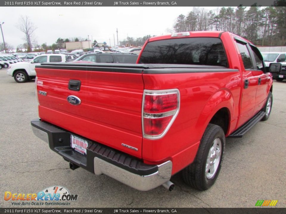 2011 Ford F150 XLT SuperCrew Race Red / Steel Gray Photo #7