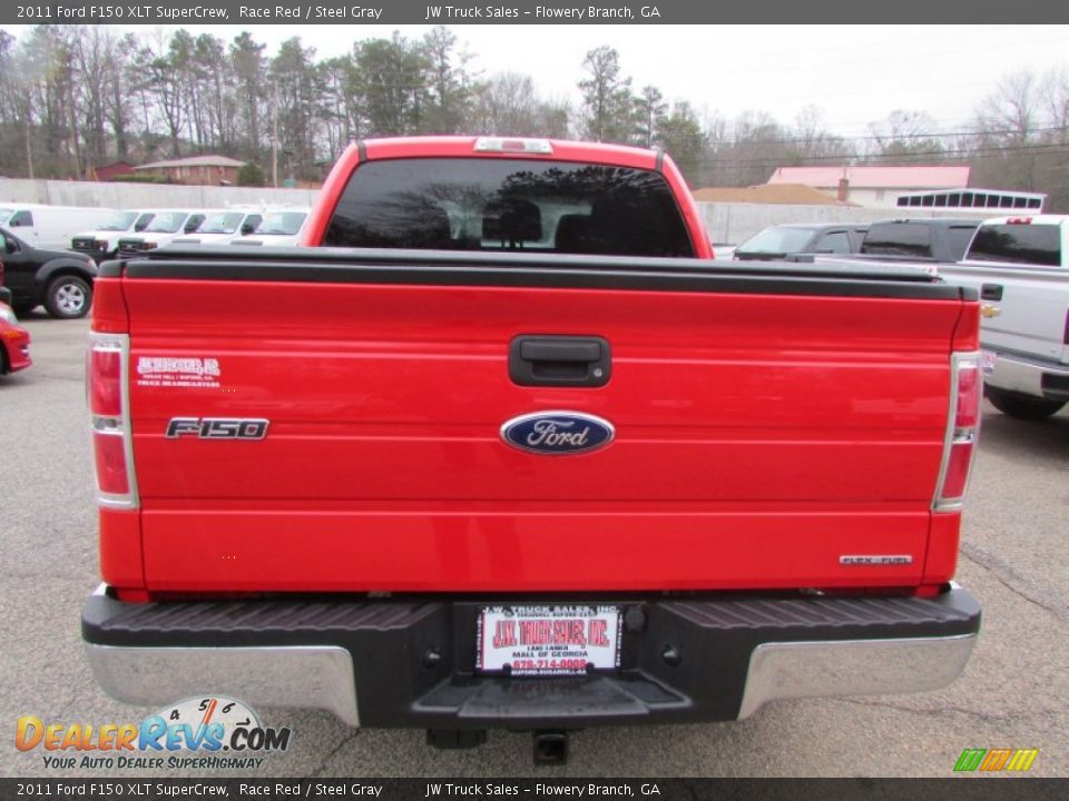 2011 Ford F150 XLT SuperCrew Race Red / Steel Gray Photo #8