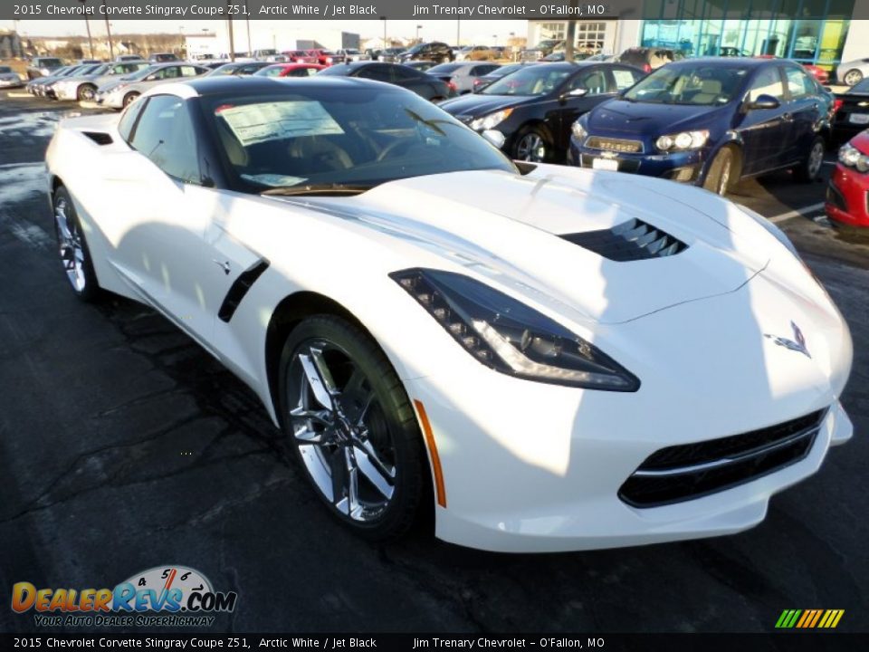 2015 Chevrolet Corvette Stingray Coupe Z51 Arctic White / Jet Black Photo #6