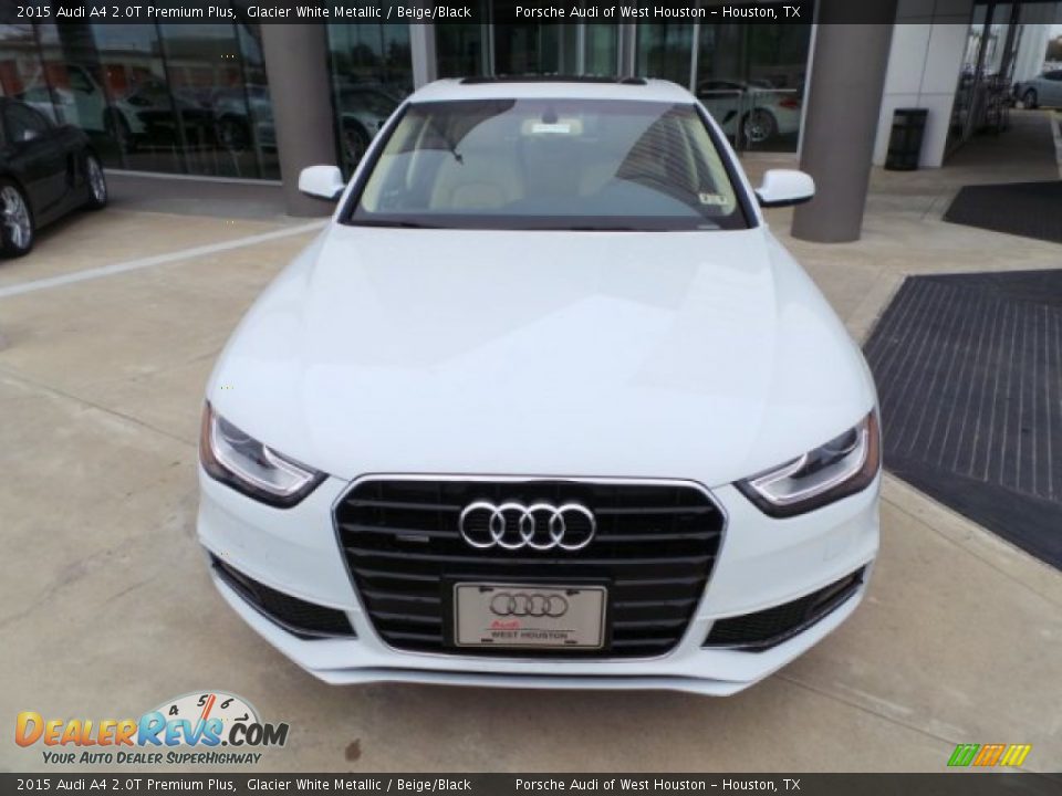 2015 Audi A4 2.0T Premium Plus Glacier White Metallic / Beige/Black Photo #2