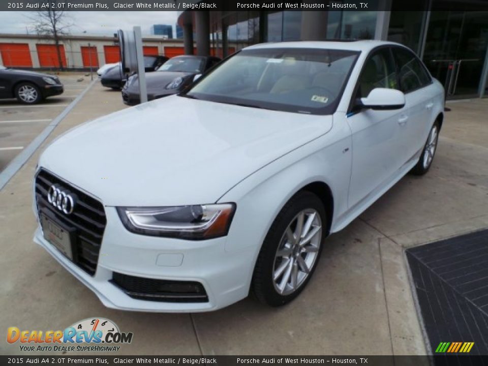 2015 Audi A4 2.0T Premium Plus Glacier White Metallic / Beige/Black Photo #3