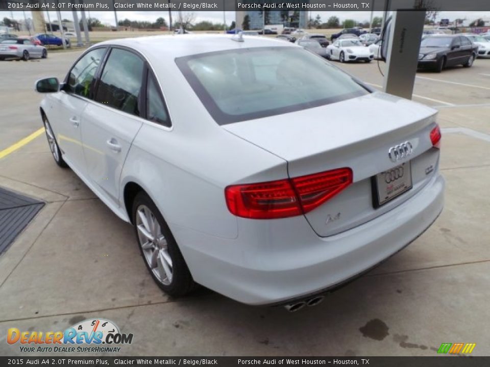 2015 Audi A4 2.0T Premium Plus Glacier White Metallic / Beige/Black Photo #5