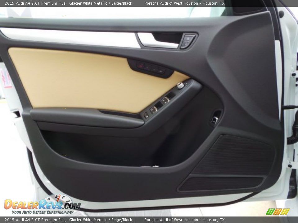 2015 Audi A4 2.0T Premium Plus Glacier White Metallic / Beige/Black Photo #10