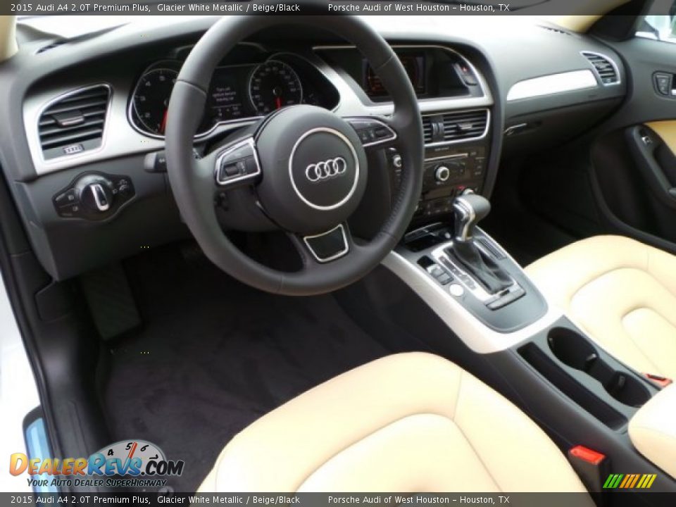 Beige/Black Interior - 2015 Audi A4 2.0T Premium Plus Photo #11