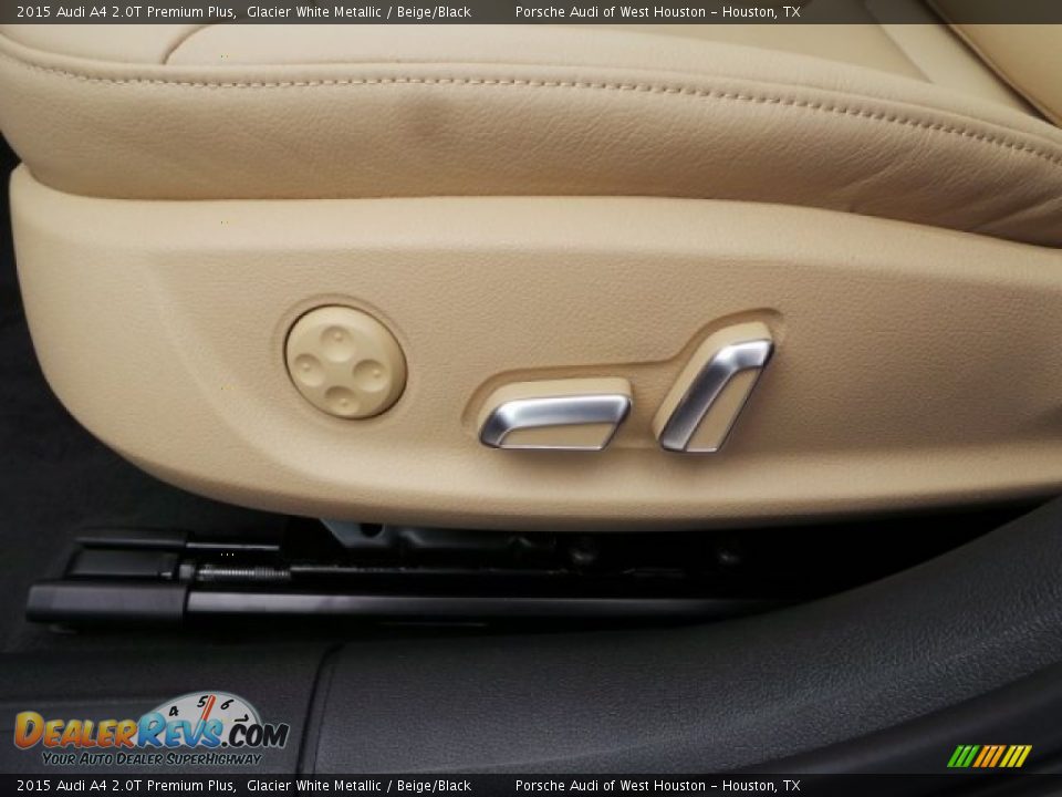 2015 Audi A4 2.0T Premium Plus Glacier White Metallic / Beige/Black Photo #13