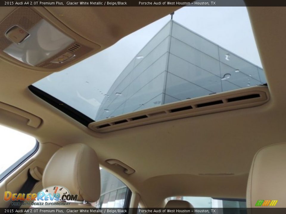 2015 Audi A4 2.0T Premium Plus Glacier White Metallic / Beige/Black Photo #17