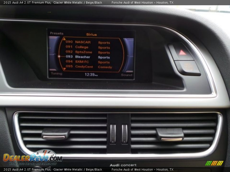 2015 Audi A4 2.0T Premium Plus Glacier White Metallic / Beige/Black Photo #18