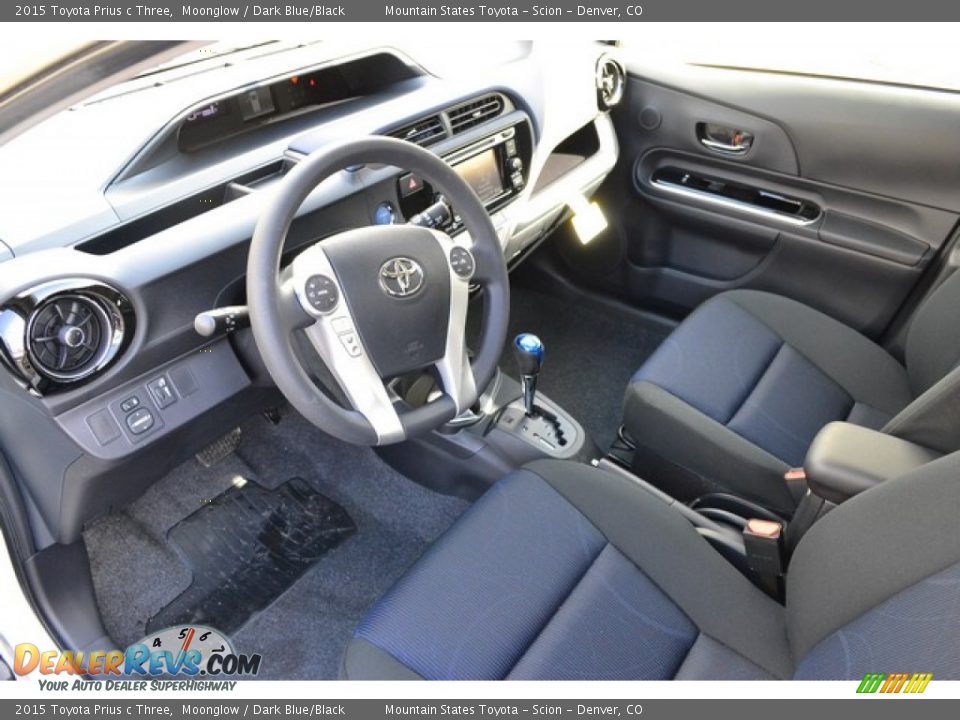 Dark Blue/Black Interior - 2015 Toyota Prius c Three Photo #5