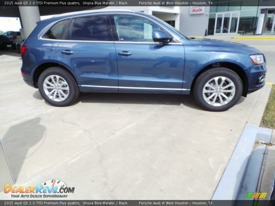 2015 Audi Q5 2.0 TFSI Premium Plus quattro Utopia Blue Metallic / Black Photo #8