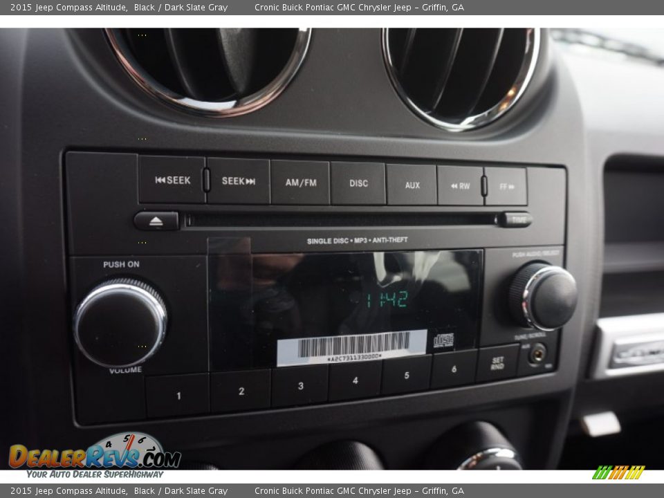 2015 Jeep Compass Altitude Black / Dark Slate Gray Photo #15