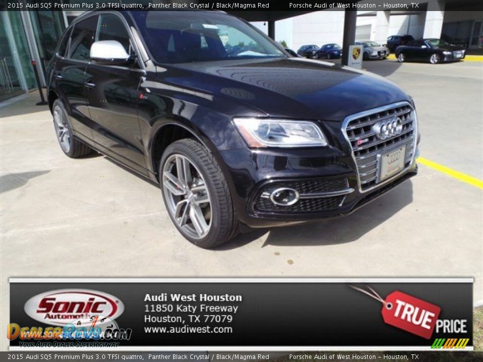 2015 Audi SQ5 Premium Plus 3.0 TFSI quattro Panther Black Crystal / Black/Magma Red Photo #1