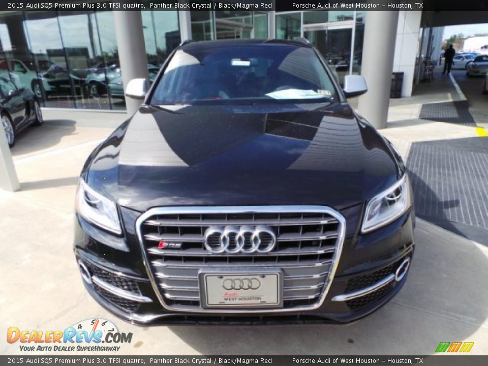 2015 Audi SQ5 Premium Plus 3.0 TFSI quattro Panther Black Crystal / Black/Magma Red Photo #2