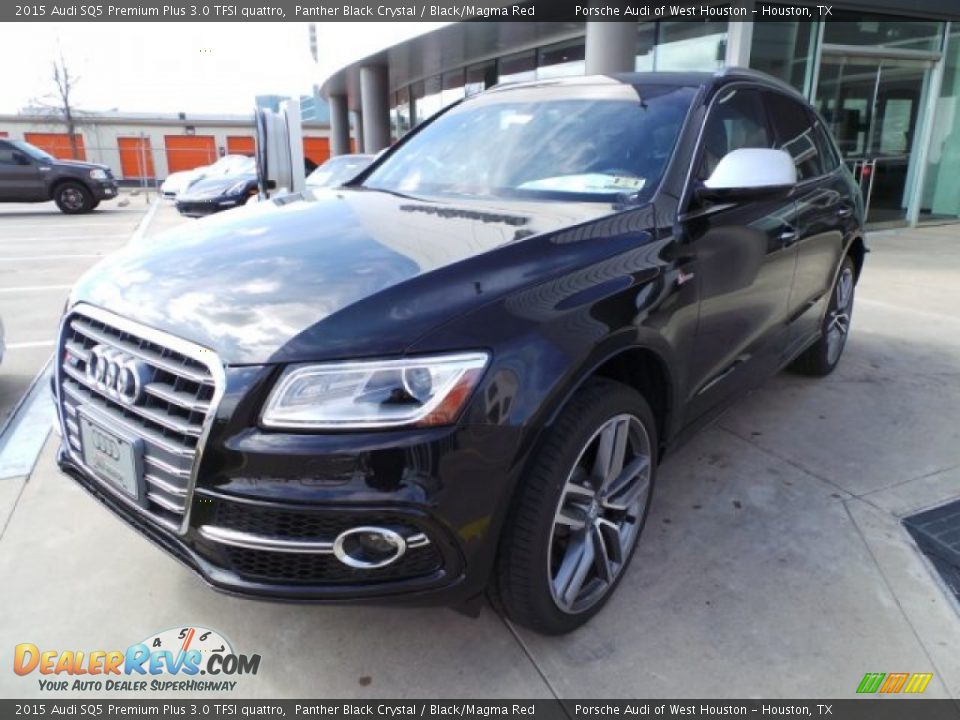 2015 Audi SQ5 Premium Plus 3.0 TFSI quattro Panther Black Crystal / Black/Magma Red Photo #3