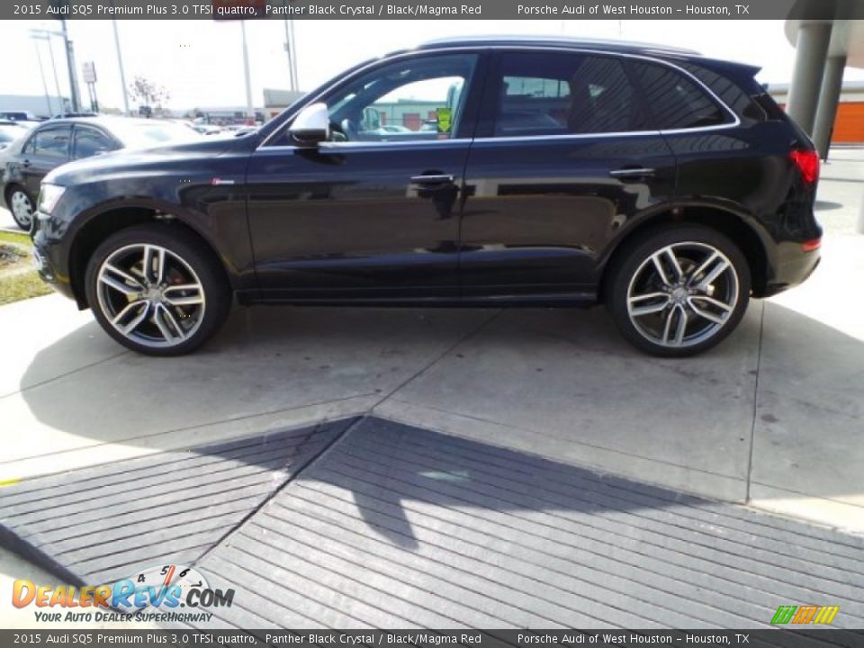 2015 Audi SQ5 Premium Plus 3.0 TFSI quattro Panther Black Crystal / Black/Magma Red Photo #4