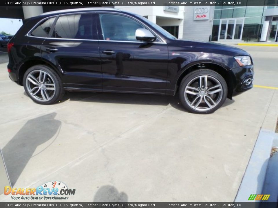 2015 Audi SQ5 Premium Plus 3.0 TFSI quattro Panther Black Crystal / Black/Magma Red Photo #8
