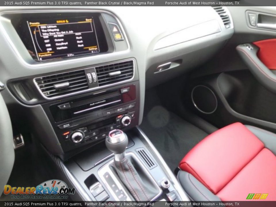 2015 Audi SQ5 Premium Plus 3.0 TFSI quattro Panther Black Crystal / Black/Magma Red Photo #15