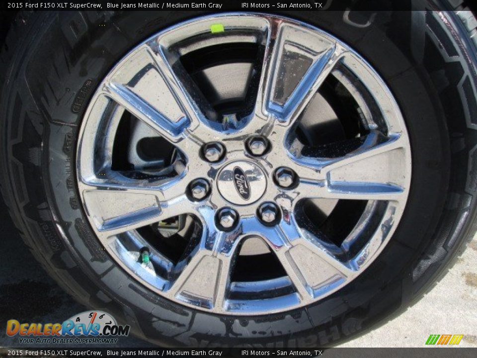 2015 Ford F150 XLT SuperCrew Blue Jeans Metallic / Medium Earth Gray Photo #3
