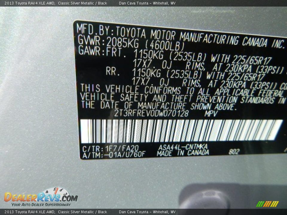 2013 Toyota RAV4 XLE AWD Classic Silver Metallic / Black Photo #14