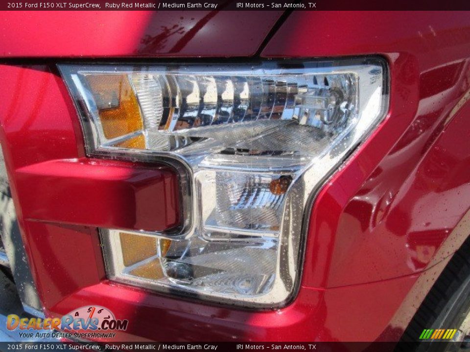 2015 Ford F150 XLT SuperCrew Ruby Red Metallic / Medium Earth Gray Photo #9